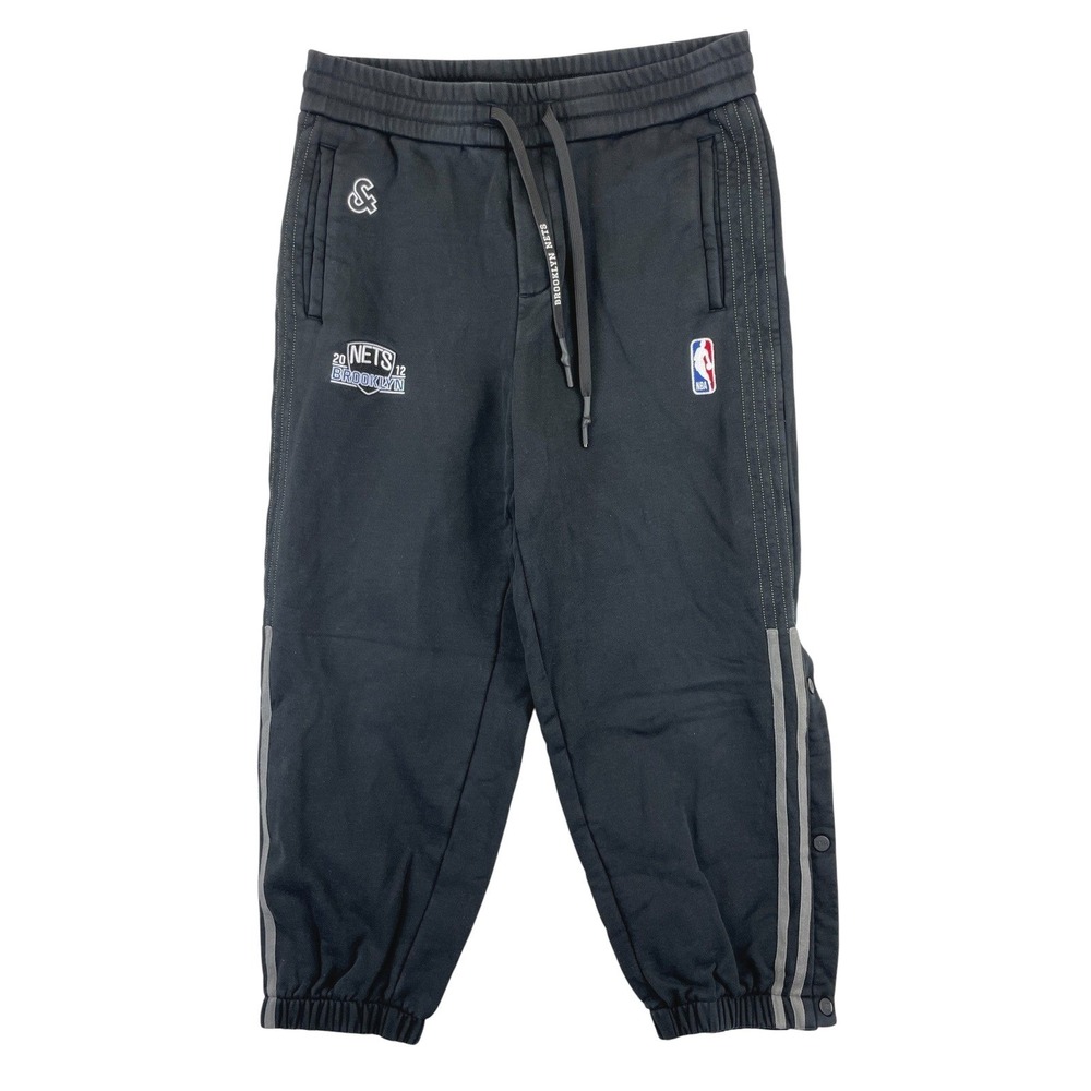 Jack & Jones NBA Brooklyn Nets Snap Jogger Sweatpants Mens M Black Basketball